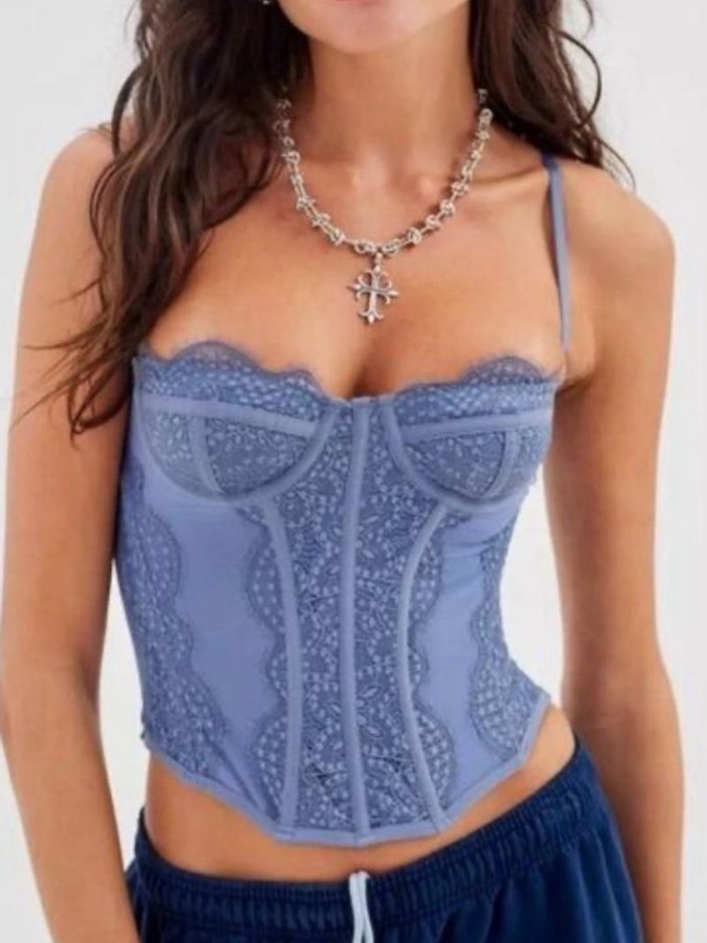 Urban Outfitters Lavender Lace Bustier Corset Top